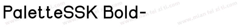 PaletteSSK Bold字体转换